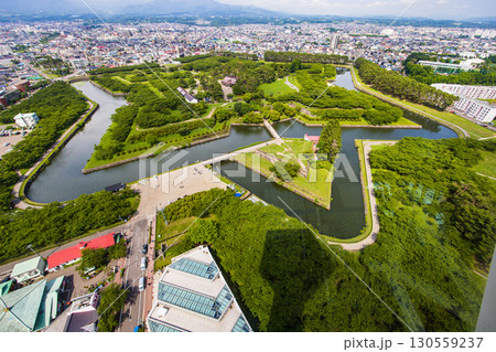 【北海道_函館市_五稜郭】タワーからの眺望 7月 130559237