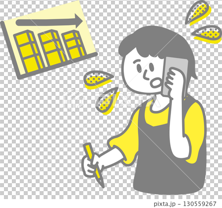 働く女性のイラスト 働く女性のイラスト 130559267