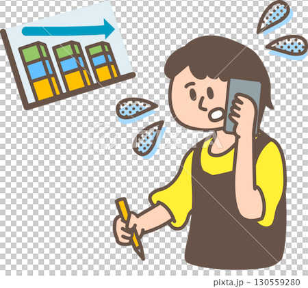 Illustration of a working woman 130559280