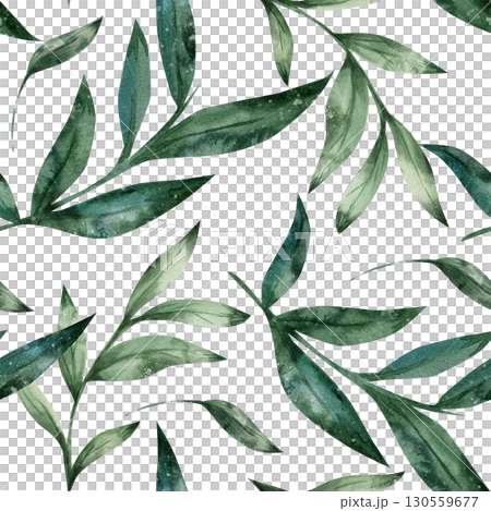 Seamless watercolor pattern with bright, rich green tree branches. White background. Hand-drawn. For wrapping paper, packaging, textiles. Botanical design. Plant illustration Seamless watercolor pattern with bright, rich green tree branches. White background. Hand-drawn. For wrapping paper, packaging, textiles. Botanical design. Plant illustration 130559677