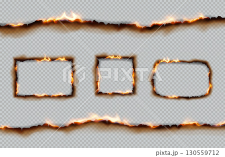 Realistic Burnt Paper Edges with Flames Realistic Burnt Paper Edges with Flames 130559712