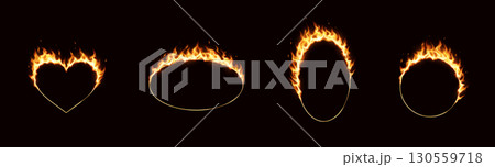 Fiery Shapes on Dark Background Minimalist Art Fiery Shapes on Dark Background Minimalist Art 130559718