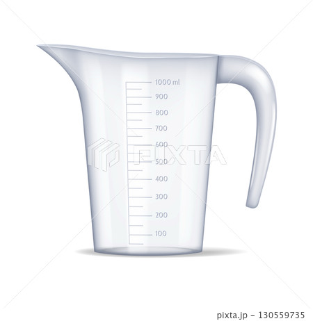 Transparent Measuring Cup with Scale Markings Transparent Measuring Cup with Scale Markings 130559735