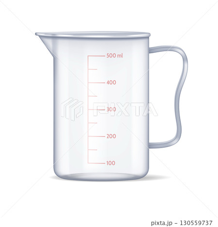 Transparent Measuring Cup with Handle Illustration 130559737