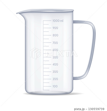 Transparent Measuring Cup with Handle and Scale 130559739