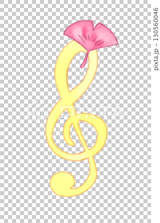 Treble clef with maple 130560046