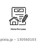 Contract Icon. Mortgage, Lease, Home, House, Document, Pen. Professional, pixel perfect vector icon. 130560103