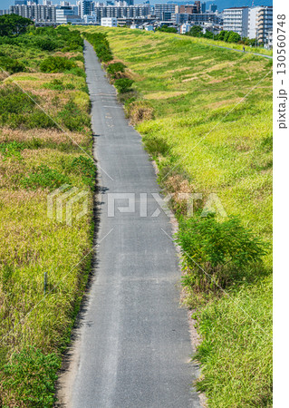 菅原城北大橋から望む淀川右岸側の風景　大阪市 130560748