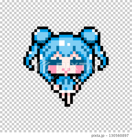 Pixel Art Character Walking Girl with Bun and Twin Tail (2) Pixel Art Character Walking Girl with Bun and Twin Tail (2) 130560897