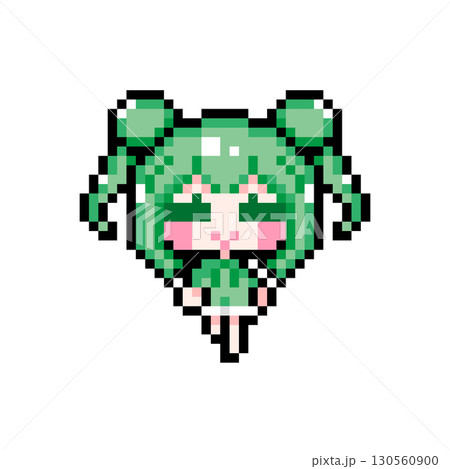 ドット絵キャラクター 歩くお団子ツインテールの女の子 (5) ドット絵キャラクター 歩くお団子ツインテールの女の子 (5) 130560900