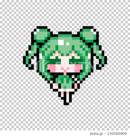 ドット絵キャラクター 歩くお団子ツインテールの女の子 (5) ドット絵キャラクター 歩くお団子ツインテールの女の子 (5) 130560900