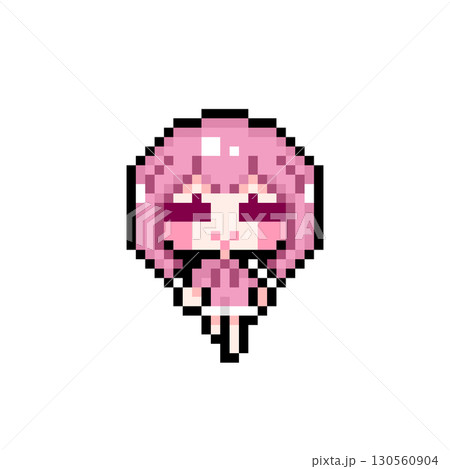ドット絵キャラクター 歩くショートヘアの女の子 (1) ドット絵キャラクター 歩くショートヘアの女の子 (1) 130560904