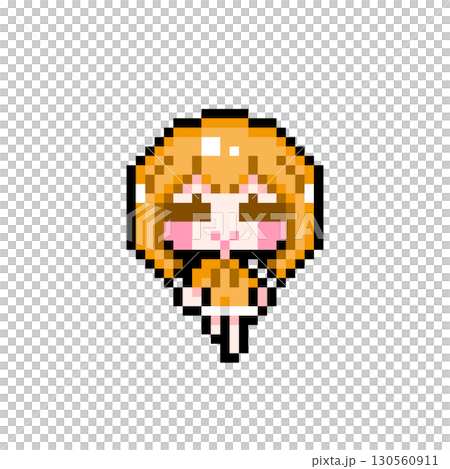 ドット絵キャラクター 歩くショートヘアの女の子 (8) ドット絵キャラクター 歩くショートヘアの女の子 (8) 130560911