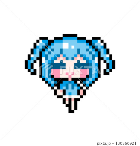 ドット絵キャラクター 歩くミニツインテールの女の子 (2) 130560921