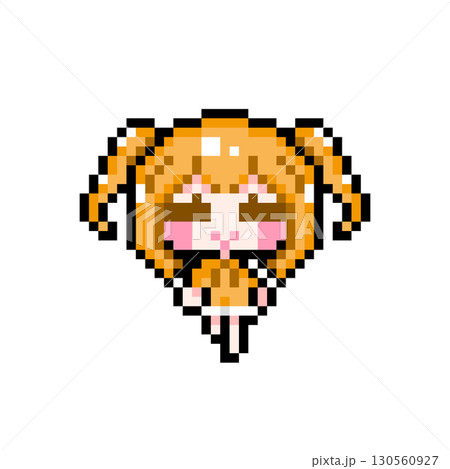 ドット絵キャラクター 歩くミニツインテールの女の子 (8) 130560927