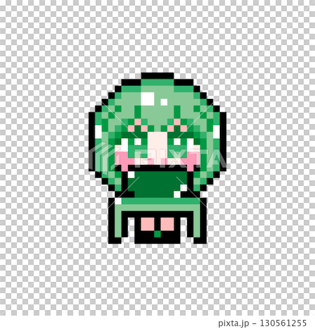 Pixel Art Character: A short-haired girl using a computer (5) Pixel Art Character: A short-haired girl using a computer (5) 130561255