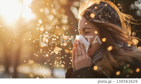 allergy pollen spring sneeze female woman girl flower allergy pollen spring sneeze female woman girl flower 130561629