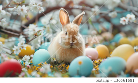 rabbit animal bunny egg flower tree woods cute rabbit animal bunny egg flower tree woods cute 130561681