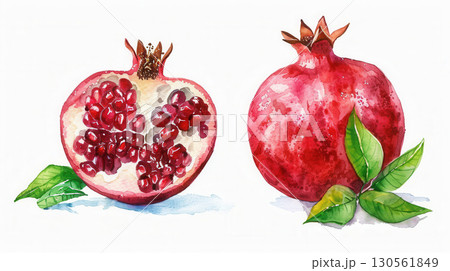 pomegranate summer drawing seed grain vector art clipart 130561849