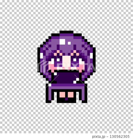Pixel art character: A short-haired girl using a computer (7) Pixel art character: A short-haired girl using a computer (7) 130562305