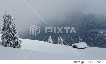 Winter day in the Swiss Alps, Gstaad. Winter day in the Swiss Alps, Gstaad. 130562648