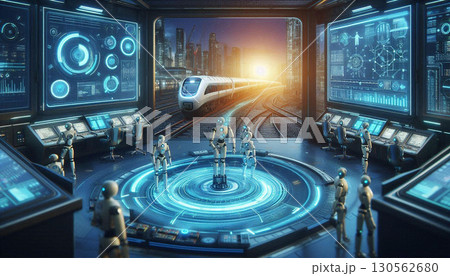 未来型交通インフラ　スマート鉄道制御センター 130562680