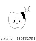 かわいい虫歯のイラスト 130562754