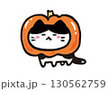 ハロウィンかぼちゃ猫(クロハチワレ) 130562759