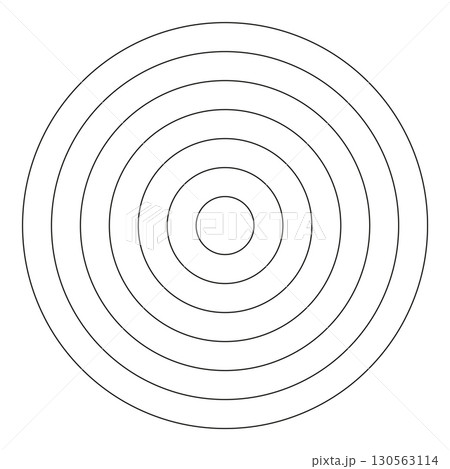 Polar grid of 6 concentric circles. Circle diagram divided on segments. Blank polar graph paper. Wheel of life or habits tracker. Coaching blank. Polar grid of 6 concentric circles. Circle diagram divided on segments. Blank polar graph paper. Wheel of life or habits tracker. Coaching blank. 130563114