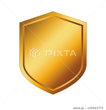 ゴールドのシンプルなエンブレムフレーム ゴールドのシンプルなエンブレムフレーム 130563775