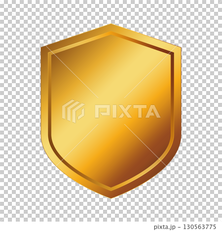 ゴールドのシンプルなエンブレムフレーム ゴールドのシンプルなエンブレムフレーム 130563775