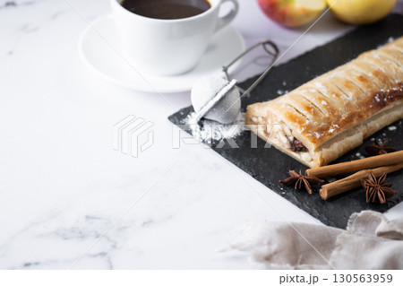Homemade apple strudel 130563959