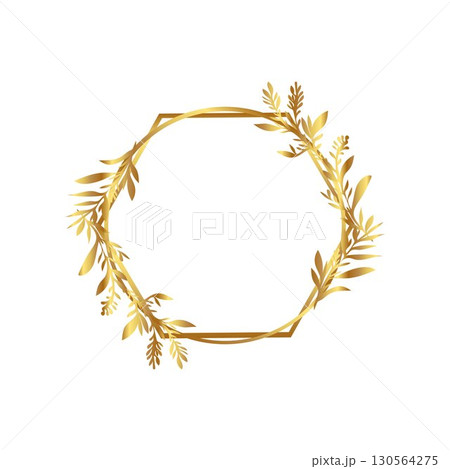 Flowers hexagon circle Flowers hexagon circle 130564275