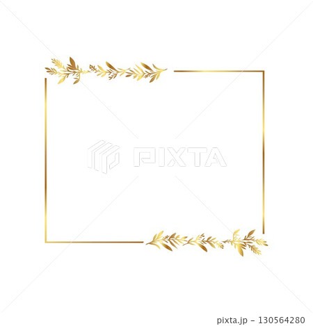 Golden warm gold border frame free vector illustration 130564280