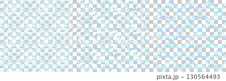 青系の三角形のパターンが並ぶ鱗文のデザインセット 130564493