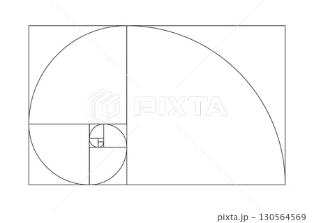 Golden proportions. Method golden section....のイラスト素材 [130564569] - PIXTA