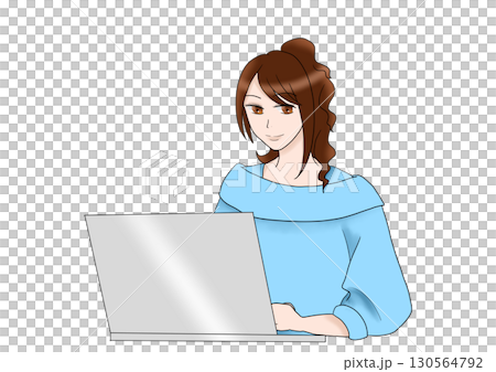 Woman using a laptop 130564792