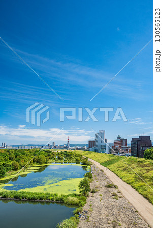 菅原城北大橋から望む城北ワンド　大阪市 130565123