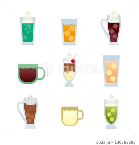 喫茶メニューのイラストセット2 130565685