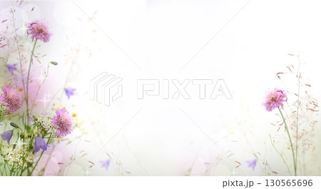 Floral fantasy background with purple wild flower Floral fantasy background with purple wild flower 130565696