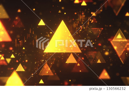A series of triangles in various sizes and orientations A series of triangles in various sizes and orientations 130566232