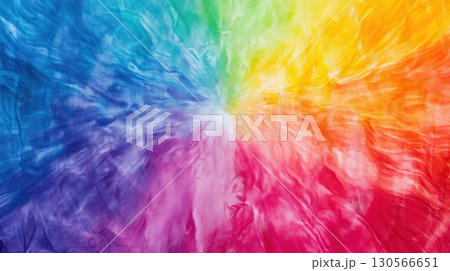 Vibrant rainbow tie dye background with proud expression and blank space 130566651