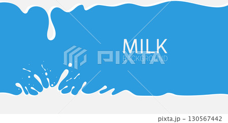 Milk splashes background vector illustration 130567442
