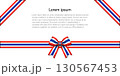 3d stripe ribbon bow with Thailand national flag colors on white background vector illustration 130567453
