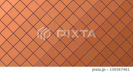 Reddish brown tiles wall texture background vector  illustration 130567461