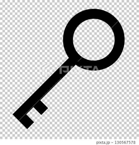 簡單的密鑰材料黑色向量 130567578