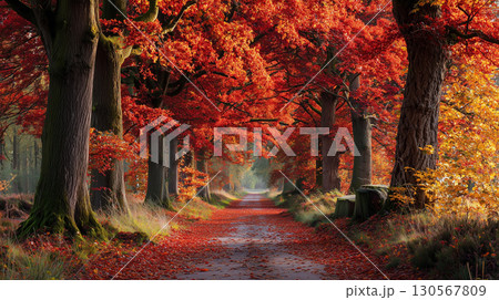 紅葉トンネル 130567809