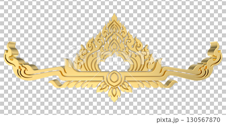 Frame Kbach Khmer 3D  with gold 130567870
