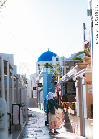 サントリーニ島の美しい風景 130568941