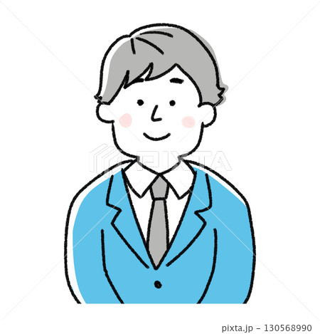 スーツ姿の男性イラスト スーツ姿の男性イラスト 130568990